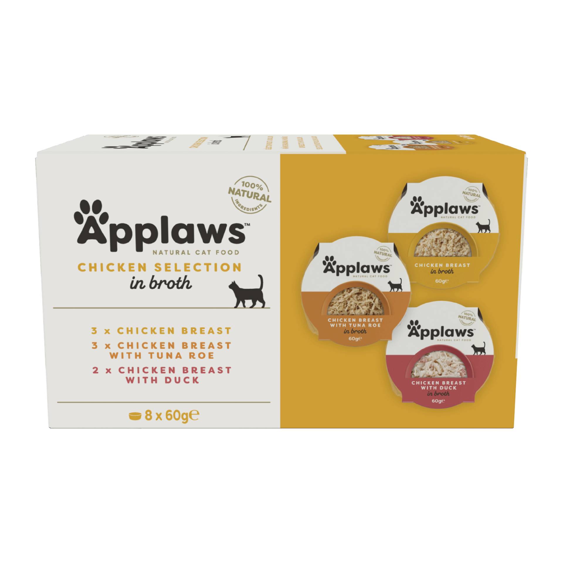 Applaws Multipack Katzenfutter - Frischebeutel - Chicken Selection - 8 x 60 g von Applaws