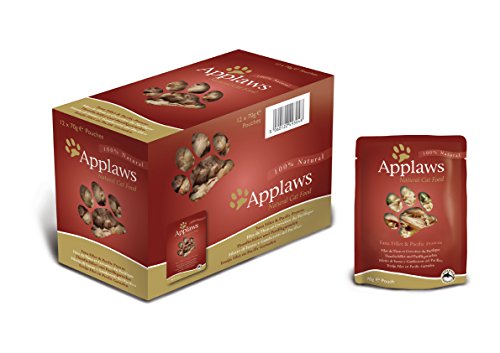 Applaws Nass Katze Futter Portionsbeutel Thunfisch Filet und Pacific Garnele 12 x 70g Packung Applaws Nass Katze Futter Portionsbeutel Thunfisch Filet und Pacific Garnele 12 x 70g Packung von Applaws