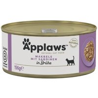 Applaws Nassfutter Katze Adult in Brühe Makrele mit Sardine 48x156 g von Applaws