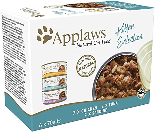 Applaws Natural Wet Cat Food for Kittens Chicken and Fish Multipack Selection In Broth - 6 x 70g Tins von Applaws