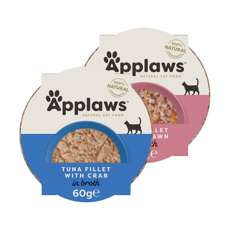 Applaws Pots Katzenfutter - Schälchen - Tuna Fillet & Prawn - 10 x 60 g von Applaws