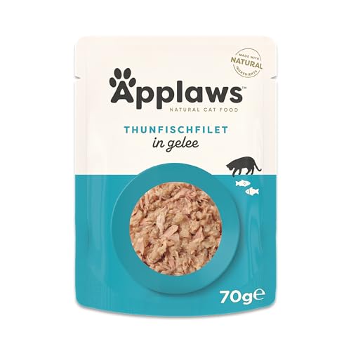 Applaws Premium Natural Wet Cat Food, Thunfischfilet in Gelee - Packung mit 16 x 70g Beuteln Applaws Premium Natural Wet Cat Food, Thunfischfilet in Gelee - Packung mit 16 x 70g Beuteln von Applaws