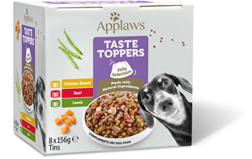 Applaws Premium Natürlich Nassfutter für Hunde, getreidefreies Huhn, Rind und Lamm in Gelee 8 x 156g Dose von Applaws