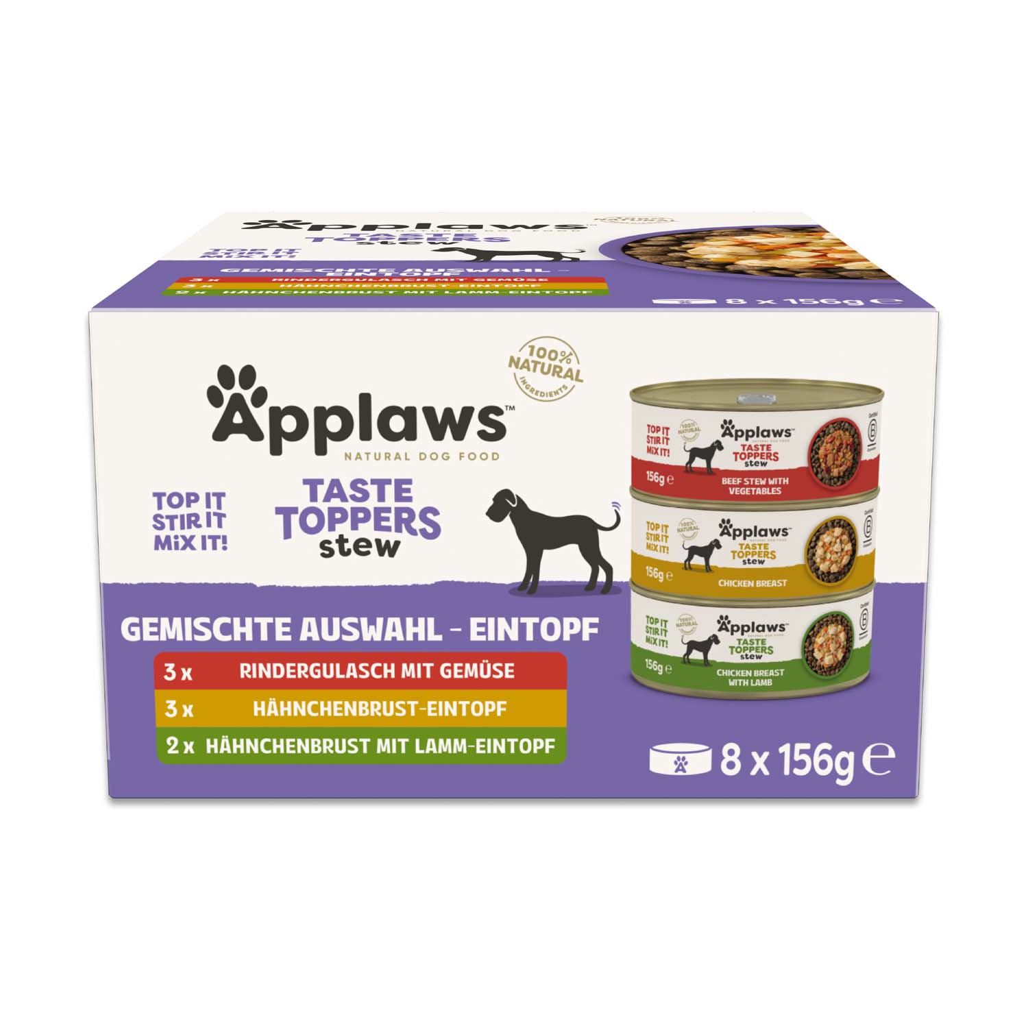 Applaws Taste Toppers Probiermix 8 x 156 g - Probiermix Eintopf von Applaws