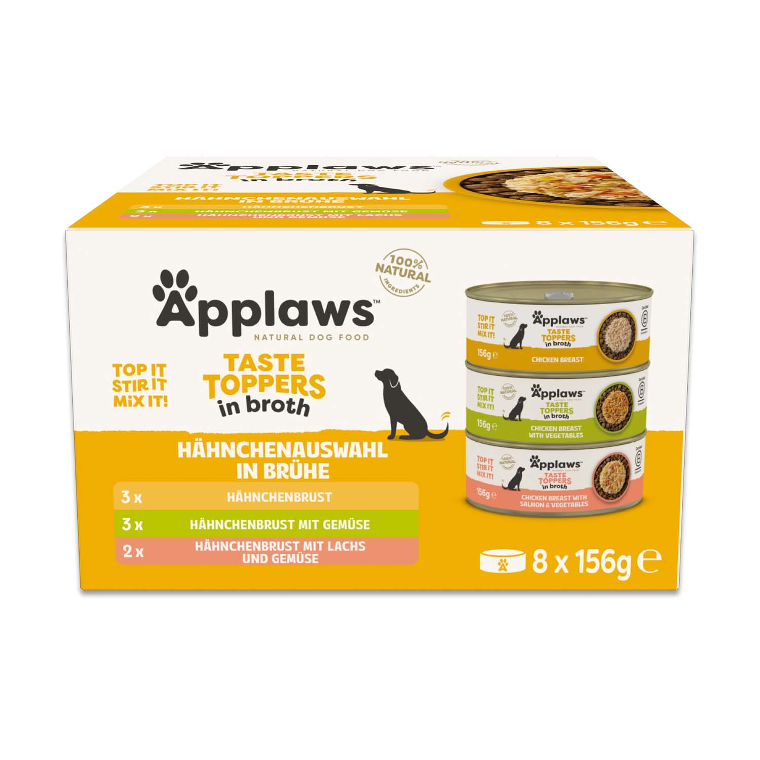 Applaws Taste Toppers Probiermix 8 x 156 g - Probiermix in Brühe von Applaws