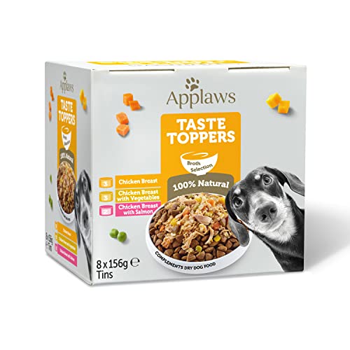 Applaws Premium Natürlich Nassfutter für Hunde, Adult Chicken Selection in Brühe 8 x 156g Dose von Applaws