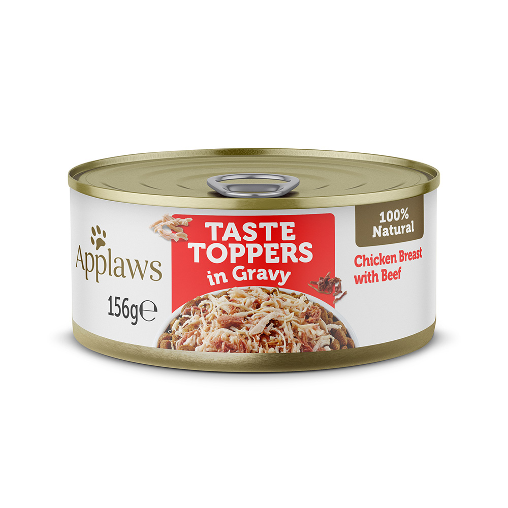 Applaws Taste Toppers in Soße 6 x 156 g - Huhn mit Rind von Applaws