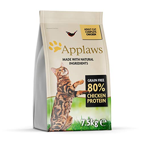 Applaws getreidefreies Katzentrockenfutter mit Huhn für ausgewachsene und reife Katzen, natürlich und vollständig (1x 7,5kg Packung) von Applaws