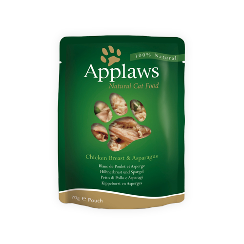 Applaws in Broth Katzenfutter - Frischebeutel - Chicken Breast & Asparagus - 12 x 70 g von Applaws
