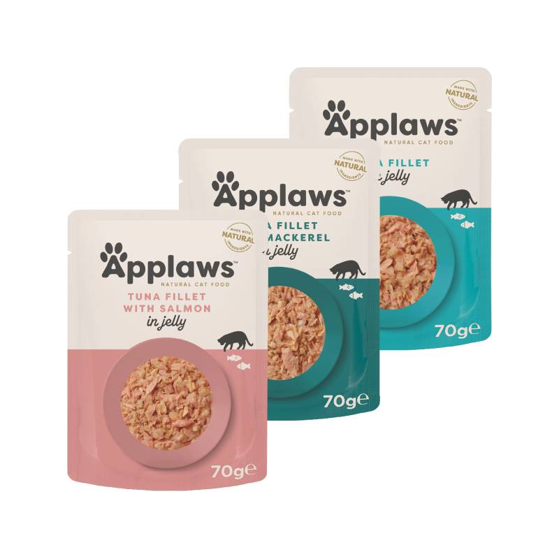 Applaws in Jelly Katzenfutter - Frischebeutel - Tuna & Salmon - 16 x 70 g von Applaws