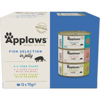 Probierpaket Applaws Adult Dose 12 x 70 g - Fischauswahl in Gelee (3 Sorten gemischt) von Applaws