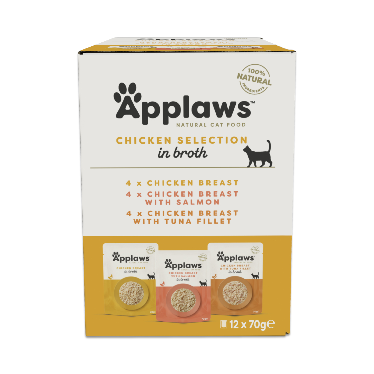 Probierpaket Applaws Pouch mit Brühe Mix 12 x 70 g - Mixpaket Hühnchen 3 (3 Sorten) von Applaws
