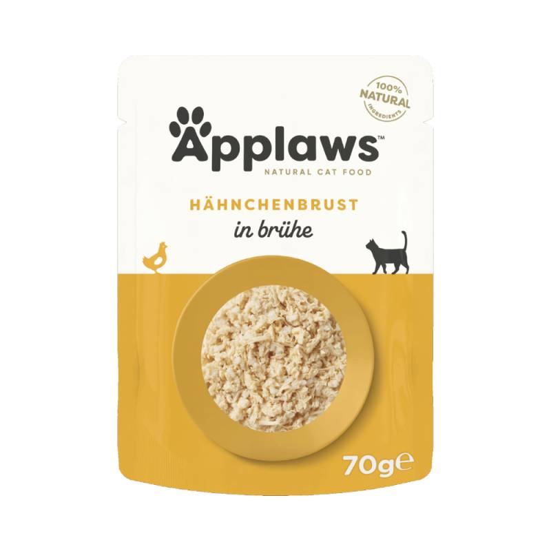 Sparpaket Applaws Cat Natural in Brühe 24 x 70 g - Hähnchenbrust von Applaws