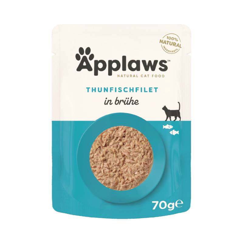Sparpaket Applaws Cat Natural in Brühe 24 x 70 g - Thunfischfilet von Applaws