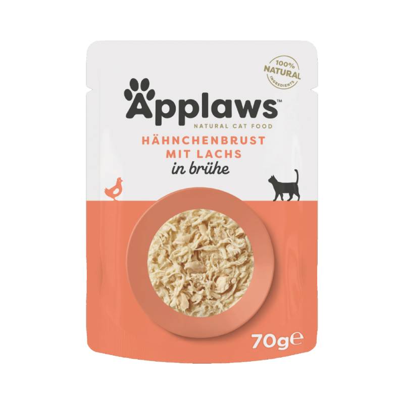 Sparpaket Applaws Cat Natural in Brühe 48 x 70 g - Hähnchenbrust mit Lachs Sparpaket Applaws Cat Natural in Brühe 48 x 70 g - Hähnchenbrust mit Lachs von Applaws