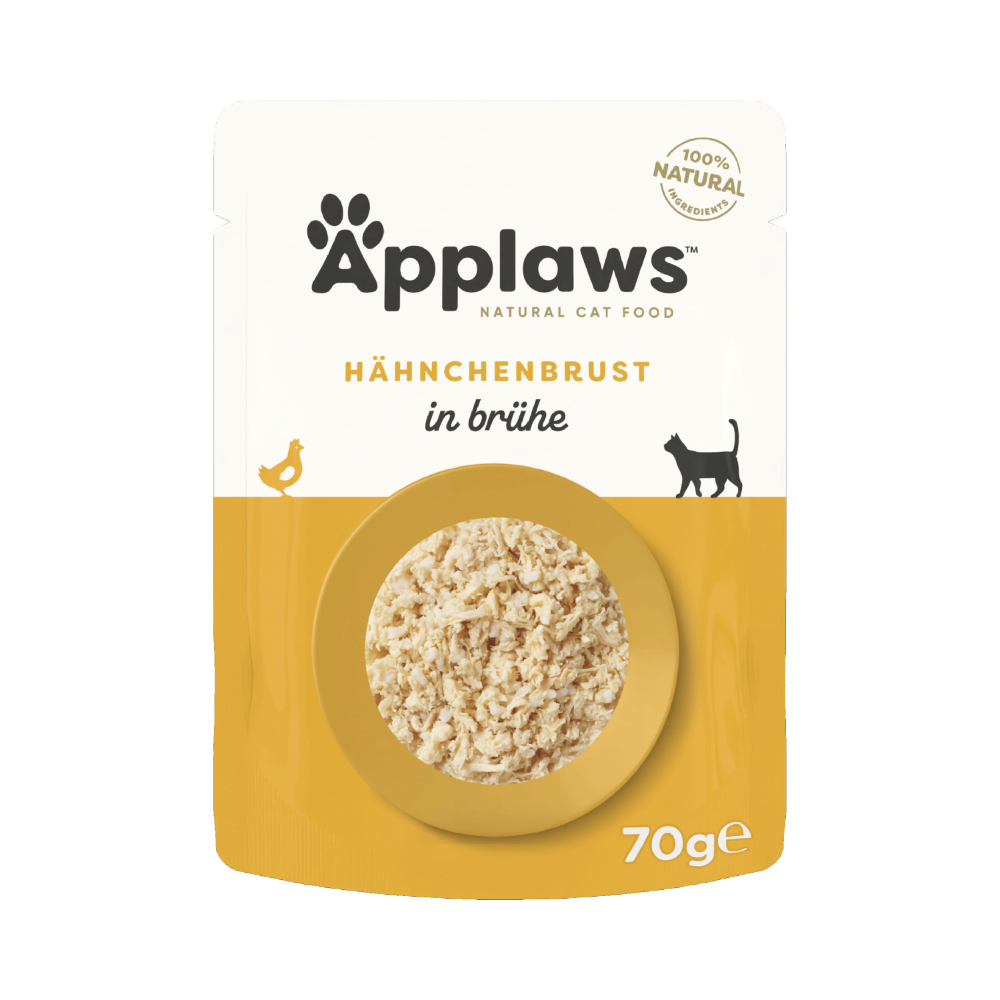 Sparpaket Applaws Cat Natural in Brühe 48 x 70 g - Hähnchenbrust Sparpaket Applaws Cat Natural in Brühe 48 x 70 g - Hähnchenbrust von Applaws