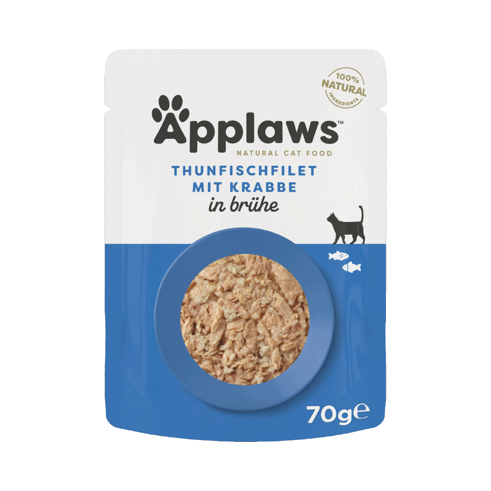 Sparpaket Applaws Cat Natural in Brühe 48 x 70 g - Thunfischfilet mit Krabben Sparpaket Applaws Cat Natural in Brühe 48 x 70 g - Thunfischfilet mit Krabben von Applaws