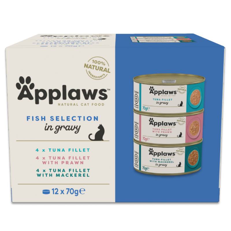 Sparpaket Applaws Cat in Soße 48 x 70 g - Fisch-Auswahl (3 Sorten) von Applaws