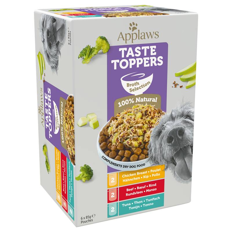 Sparpaket Applaws Taste Toppers 12 x 85 g - Probiermix in Brühe von Applaws