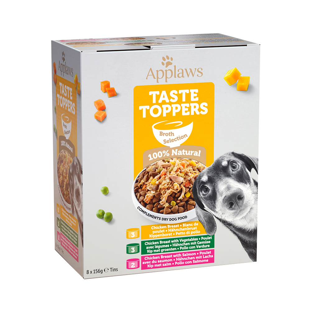 Sparpaket Applaws Taste Toppers in Brühe 16 x 156 g - Probiermix von Applaws