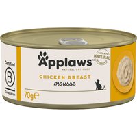 Sparpaket Applaws Mousse 24 x 70 g - Hühnchen von Applaws