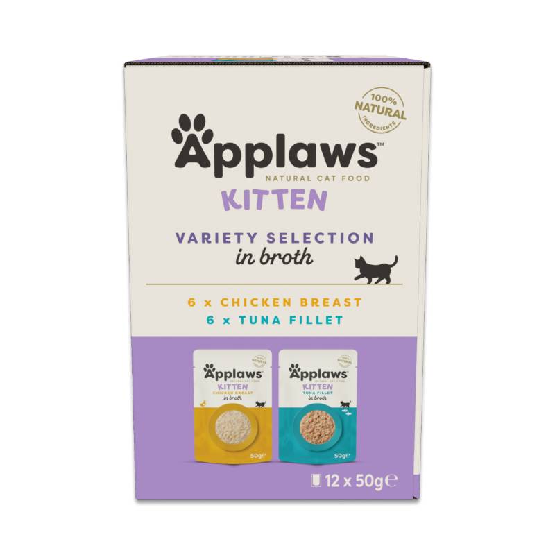Sparpaket Applaws Natural Kitten in Brühe 48 x 50 g - Hähnchen- und Thunfischauswahl Sparpaket Applaws Natural Kitten in Brühe 48 x 50 g - Hähnchen- und Thunfischauswahl von Applaws