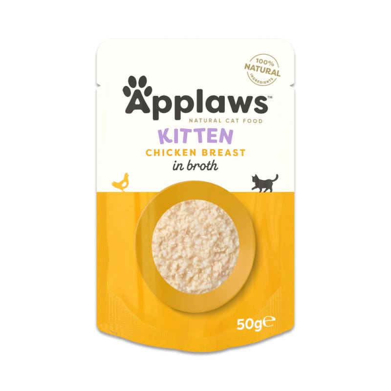 Sparpaket Applaws Natural Kitten in Brühe 48 x 50 g - Hühnerbrust Sparpaket Applaws Natural Kitten in Brühe 48 x 50 g - Hühnerbrust von Applaws