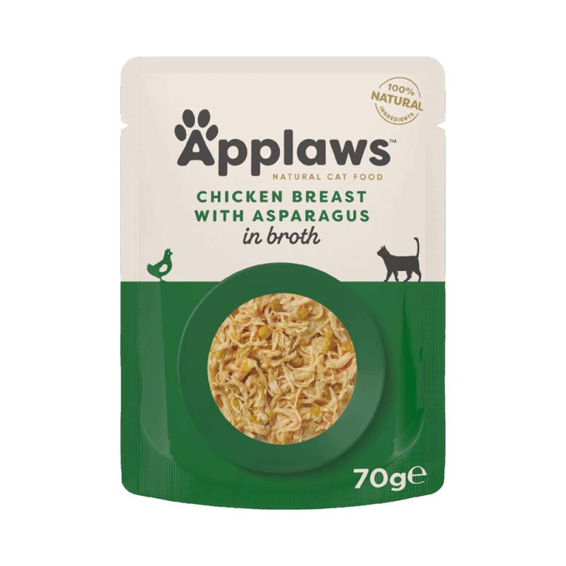 Sparpaket Applaws Pouch mit Brühe 48 x 70 g - Hühnerbrust mit Spargel von Applaws