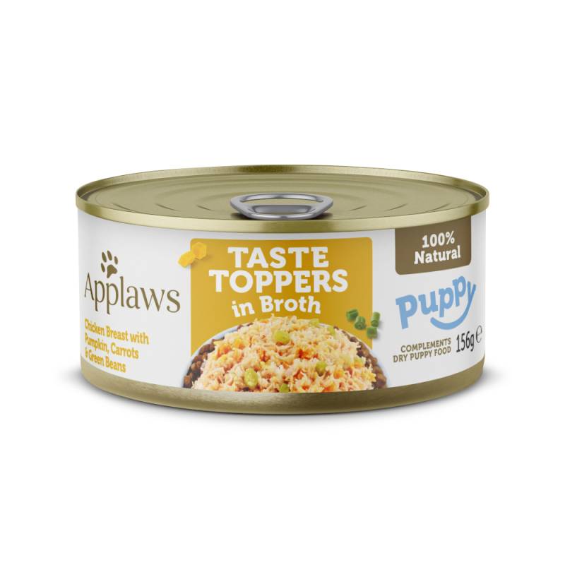 Sparpaket Applaws Puppy Taste Toppers in Brühe 12 x 156 g - Hähnchenbrust mit Gemüse von Applaws