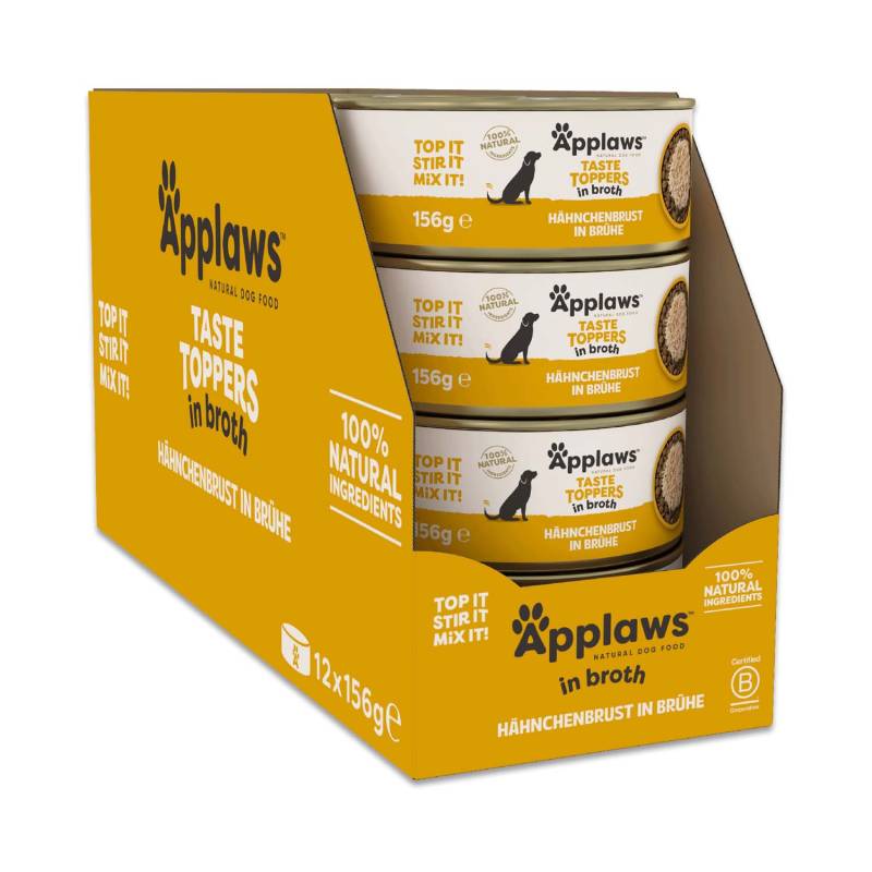 Sparpaket Applaws Taste Toppers Natural in Brühe 48 x 156 g - Huhn Sparpaket Applaws Taste Toppers Natural in Brühe 48 x 156 g - Huhn von Applaws