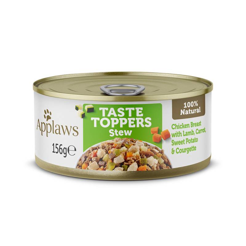 Sparpaket Applaws Taste Toppers Stew 24 x 156 g - Huhn mit Lamm von Applaws