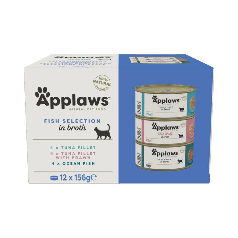Sparpaket Applaws in Brühe 24 x 156 g - Mixpaket Fisch (3 Sorten) von Applaws