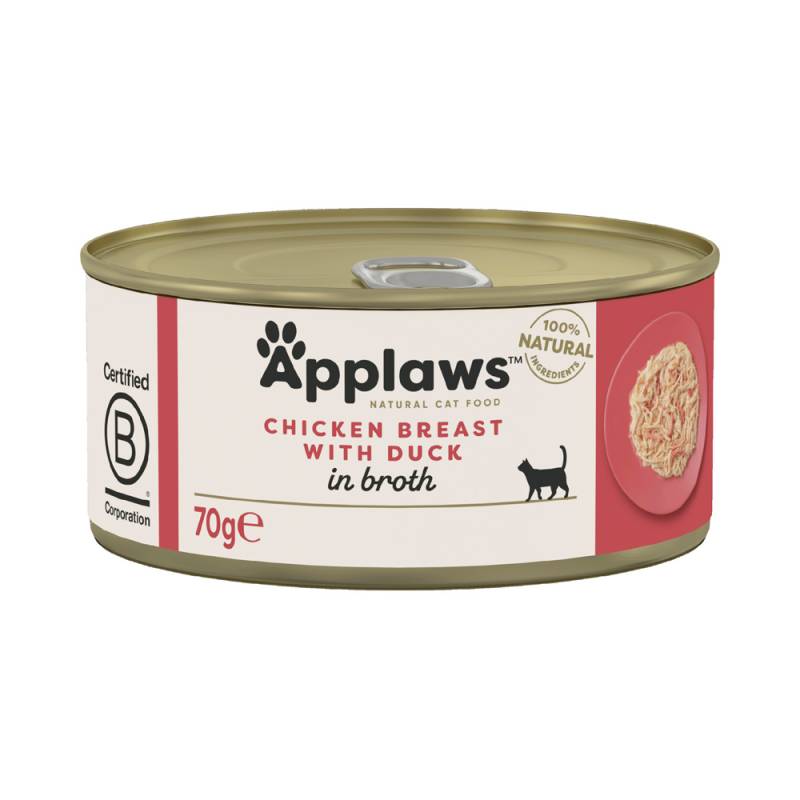 Sparpaket Applaws in Brühe 24 x 70 g - Hähnchen mit Ente von Applaws