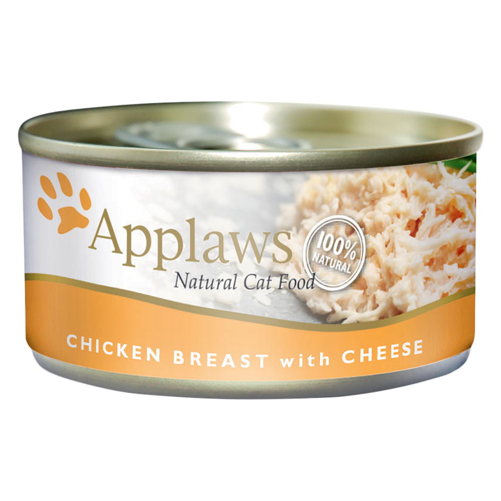 Sparpaket Applaws in Brühe 24 x 70 g - Hühnchenbrust & Käse von Applaws