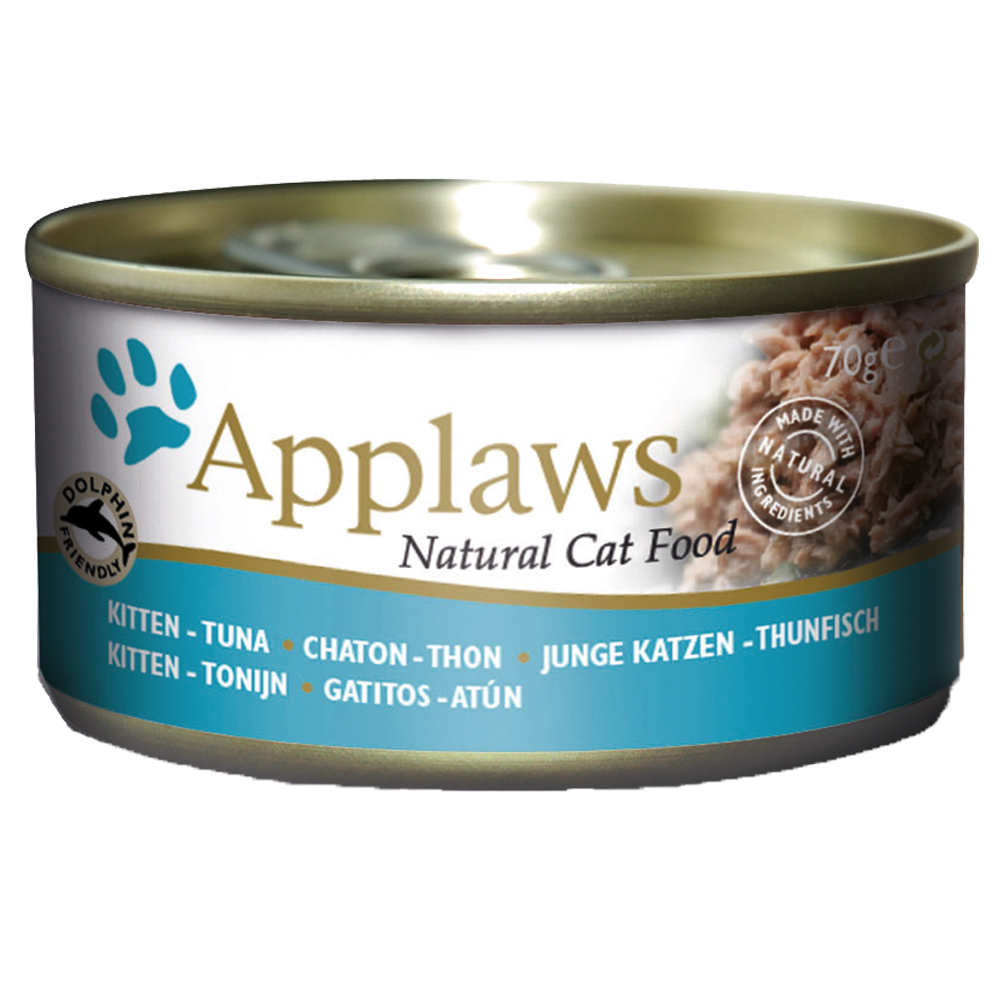 Sparpaket Applaws in Brühe 24 x 70 g - Kitten Tuna von Applaws