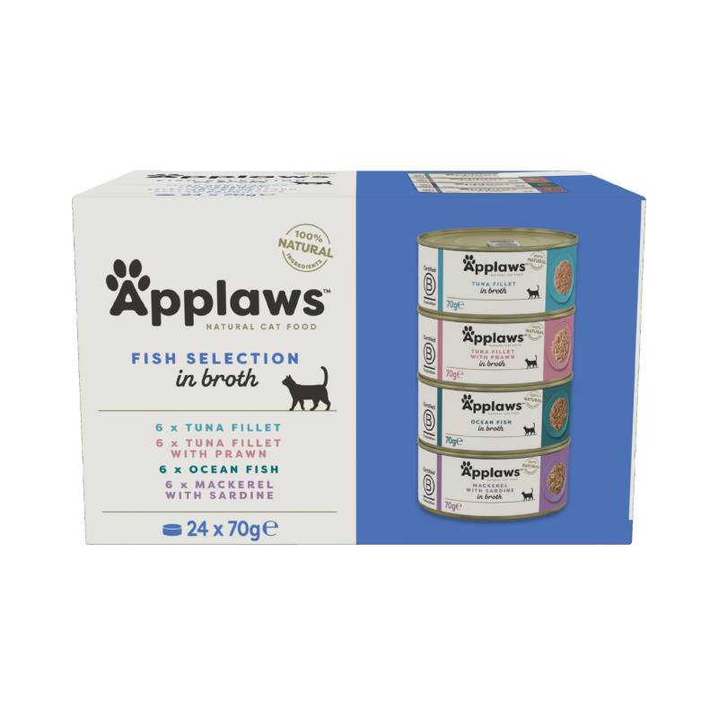 Sparpaket Applaws in Brühe 48 x 70 g - Fischauswahl (4 Varianten) von Applaws