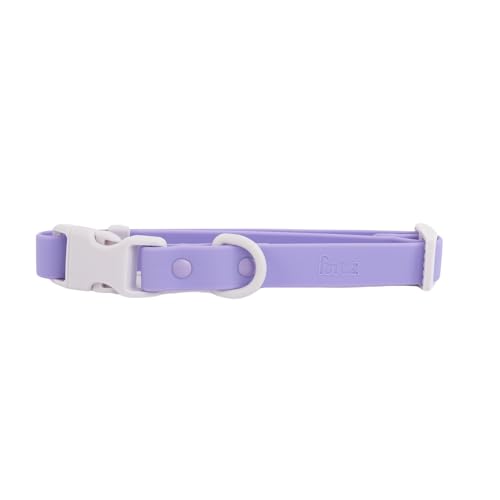 Approved by Fritz Strapazierfähiges, wasserdichtes, weiches Hundehalsband, Flieder, Lila und Grau, D-Ring aus Stahl zur Befestigung der Leine, für kleine, mittelgroße und große Hunde (klein) von Approved by Fritz