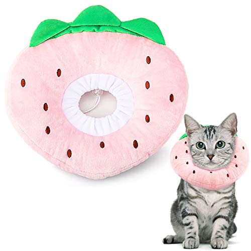 Verstellbare Katzen Halsband, bequemes Halskrause Katze, Weich Schutzkragen Katze Wundheilungs-Schutzkegel Anti Biss Safety Schützender Kragen für Haustiere Katzen Hunde Welpen Kätzchen von AprFairy