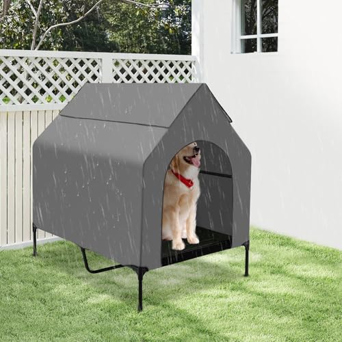 Apriltop 125x92x122 cm Hundebett mit Zelt, Tragfähigkeit 20–30 Kg, Wasserdicht Haustierhaus Outdoor, aus Eisen, mit Beidseitigem Fenster, für Privathaushalte, Tierhandlungen, Tierkliniken Apriltop 125x92x122 cm Hundebett mit Zelt, Tragfähigkeit 20–30 Kg, Wasserdicht Haustierhaus Outdoor, aus Eisen, mit Beidseitigem Fenster, für Privathaushalte, Tierhandlungen, Tierkliniken von Apriltop