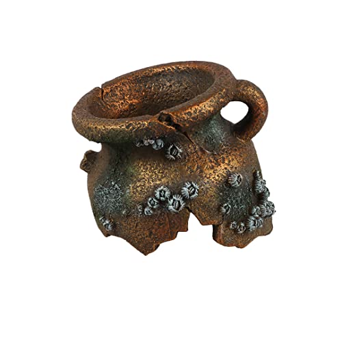 Aqua Della, Amphore Gebrochener Hals M – 16 x 13 x 13,8 cm Mehrfarbig für Fische von Smurfs AquaDella