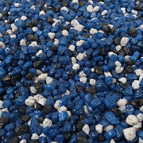 Aqua Della, Aquarienkies in der Farbe Blue Mix, 10 kg, dekorativ und funktional, bietet Unterstützung, besteht aus hochwertigen Elementen, vor Gebrauch mit lauwarmem Wasser abspülen von Aqua Della