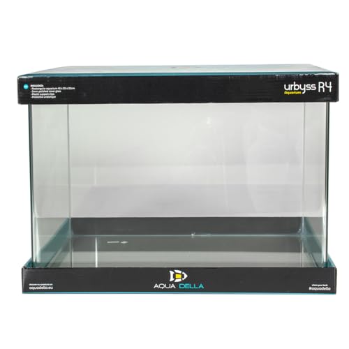 Aqua Della, Urbyss Aquarium, 45 x 30 x 32 cm, rechteckiges Aquarium mit gebogenem und poliertem Glas, 5 mm, Schutzglas, 3 mm, poliertes Schutzglas aus Kunststoff, Schutzmatte von Smurfs AquaDella