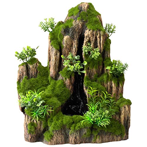 Aqua Della Aquariumdekoration Wayterfall Moss Rock, S, 1 Way von Smurfs AquaDella