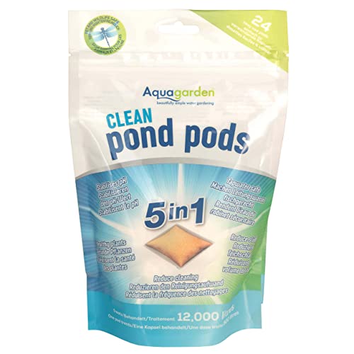 Aquagarden, Clean Pond Pods, Weniger Teichschlamm, Aufbereitung von Leitungswasser, seltenere Reinigung von Filtern, gesunde Pflanzen, stabilisiert den pH-Wert, 24er-Packung von Aqua Garden