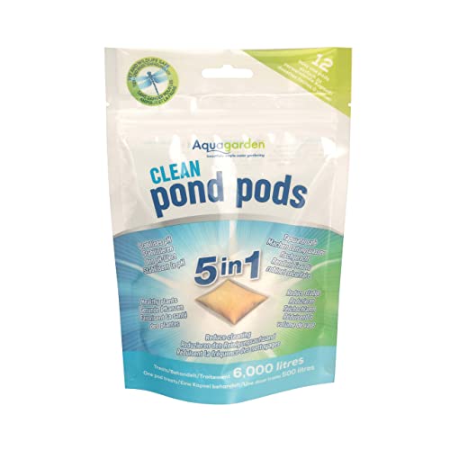 Aquagarden Clean Pond Pods 12er-Pack | natürliche, wasserlösliche Teichpflege-Pods zur Schlammreduktion & Filterunterstützung | ideal für bis zu 500 Liter pro Pod von Aqua Garden