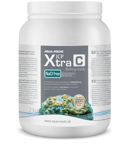 Aqua Medic ICP Xtra C, 2kg, NaCl-freies Meersalz zur Herstellung Einer ausgewogenen Salzmischung im Meerwasseraquarium, ohne Natriumchlorid von Aqua Medic