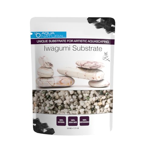 Aqua Natural Iwagumi Kiesel - Silber 3,5 kg - Ultra Premium Substrat für Aquascaping, Aquarien, Vivarien und Terrarien von Aqua Natural