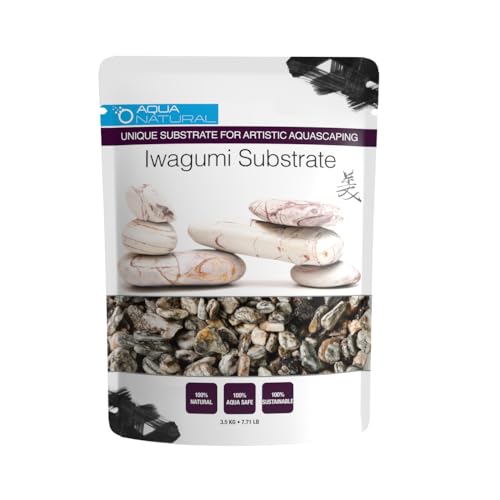 Aqua Natural Iwagumi Pebble - Gunsmoke 3,5 kg - Ultra Premium Substrat für Aquascaping, Aquarien, Vivarien und Terrarien von Aqua Natural