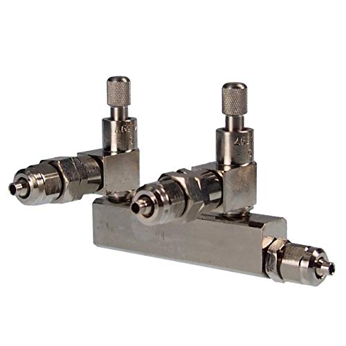 Aqua-Noa CO2-Verteiler Profi mit 2 Feinnadelventilen & Rückschlagventilen für Aquarien - 2x 4/6mm CO2 Schlauchanschluss - 0,11 lbs von Aqua-Noa