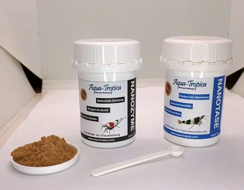 Aqua-Tropica Nanozyme & Nanotas (75g) - Züchter Kombipack, Garnelen Futter, Aufzuchtfuttet, Mineralienstoffe, Zwerggarnelen von Aqua-Tropica Europe